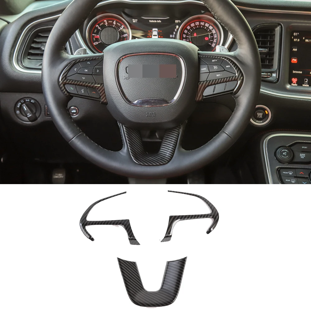 ABS Car Steering Wheel Button Decorative Trim Fit for Doe Challenger Cha... - $114.95