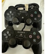 2 VTG Sony Playstation 2 analog controller PS2 Dualshock Black - Not Tes... - $724.59 MXN