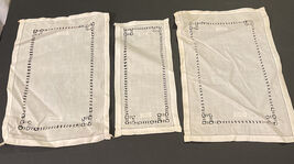 Set Of 3 Vintage Doilys? - Table Scarfs? Napkin Set? White - Table Linen... - $14.95