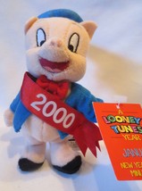 Vtg Looney Tunes Year Jan Porky Pig mini Bean Bag Warner Brothers 1999 NWT - £7.81 GBP