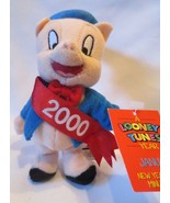 Vtg Looney Tunes Year Jan Porky Pig mini Bean Bag Warner Brothers 1999 NWT - £7.86 GBP