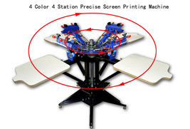 DIY 1 PC 4 Color 4 Station Micro-registration Precise  Screen Printing M... - £1,613.40 GBP