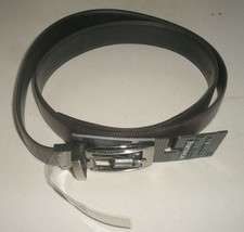 Perry Ellis Men&#39;s Reversible Black Brown Leather Belt - Size 38 - With Tags - £6.35 GBP