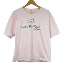 XL Womens Powder Pink TURTLE BAY RESORT True Hawaii Top T Shirt 100% Cotton - $23.74