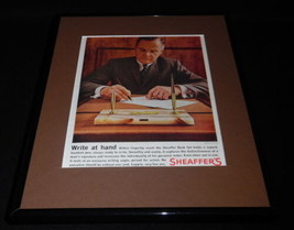 1962 Sheaffer&#39;s Desk Set Framed 11x14 ORIGINAL Vintage Advertisement - £27.08 GBP