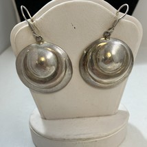 925 CRO TAXCO STERLING SILVER HEAVY DANGLE PIERCED EARRINGS 22.6g - $39.55