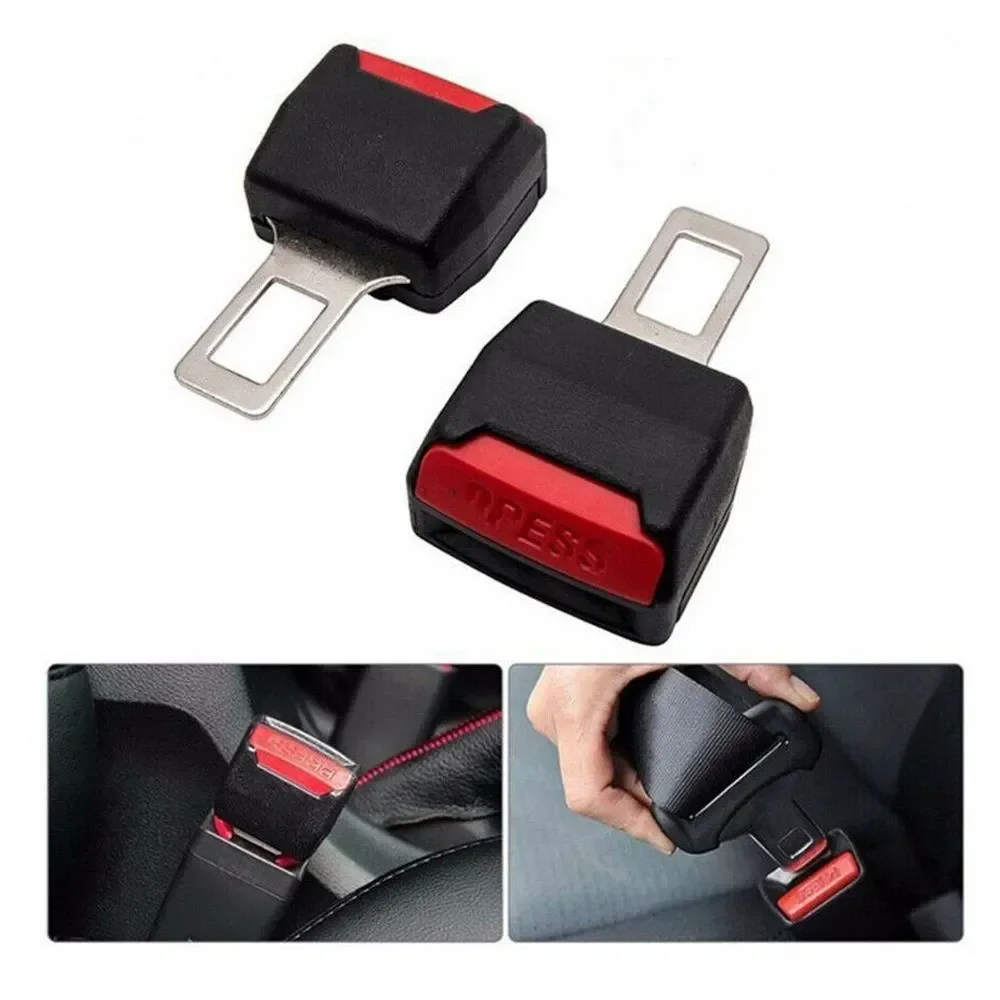 2pcs/Set Car Safety Belt Buckle Extension Clip Safety Belt Buckle Thick Socket - £10.06 GBP