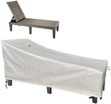 Waterproof Lounge Chair Cover, Heavy Duty Outdoor  (78Lx32Wx3H inch Beige 1Pack) - £10.79 GBP