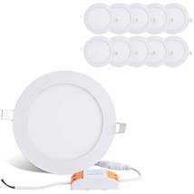 12W 6-Inch Ultra-Thin Round Led Recessed Ceiling Panel Down Light Lamp With Driv - £81.80 GBP