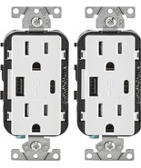Leviton Decora Plus USB In-Wall charger Outlets - White M02-T5633-2BW Pa... - €55,85 EUR