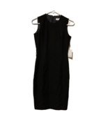 Calvin Klein Sheath Dress Women&#39;s 2P Petites Black Solid Party Cocktail ... - £18.70 GBP
