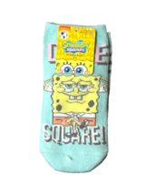 SpongeBob SquarePants Women&#39;s No Show Socks 1-Pack Shoe Size 4-10 Teal NEW - £6.32 GBP