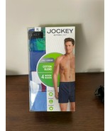 BNIP Jockey 4pk Men&#39;s Cotton Blend Woven Boxers, Size XL, Staycool techn... - £20.57 GBP