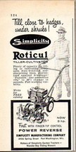1959 Print Ad Simplicity Roticul Tiller-Cultivators Port Washington,WA - $8.67