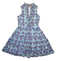 NWT Oliphant Sleeveless Yoke Mini in Blue Lucia Floral Cotton Dress XXS - £113.68 GBP