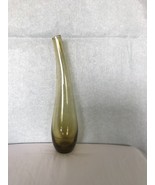 Ikea Blown Art Glass  Curved Bent Neck Vase 13&quot; - £21.83 GBP