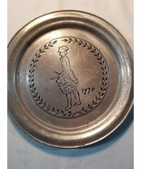 York Metal Crafters ~ 10.75&quot; Dia Pewter Plate ~ 1776 Liberty Drummer Plate - $552.31 MXN