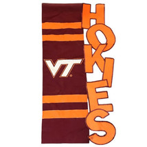 Virginia Tech Hokies Garden Flag House Banner Vtg Sports Applique Sculpted - $12.82