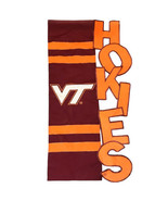 Virginia Tech Hokies Garden Flag House Banner Vtg Sports APPLIQUE SCULPTED - £10.40 GBP
