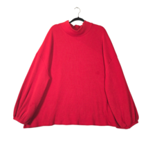 Ava &amp; Viv Womens 4X Red Waffle Knit Sweater Chunky Christmas Holiday Ove... - $20.48