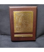Statue of Liberty 15c Stamp Centennial Brass &amp; Wood Plaque - Avon Collec... - £3.19 GBP