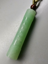 Icy Ice Fruit Green Burma Jadeite Jade Golden Cudgel Pendant # 68.75 carat - £865.60 GBP
