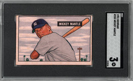 Mickey Mantle 1951 Bowman Baseball Rookie Card (RC) #253- SGC Graded 3 VG (Nice  - £11,641.28 GBP