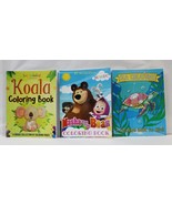 3 Coloring Books lot:Bold Illustrations Koala, Masha and the Bear, Sea C... - £11.84 GBP