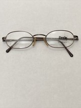 VTG New Luxottica Sferoflex Silver Copper Oval Eyeglass Flex Frame 46-20-130 - £27.73 GBP