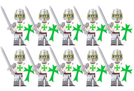 Medieval Castle Kingdom Knights Saint Lazarus Knights 10pcs Minifigure Lot - £14.28 GBP