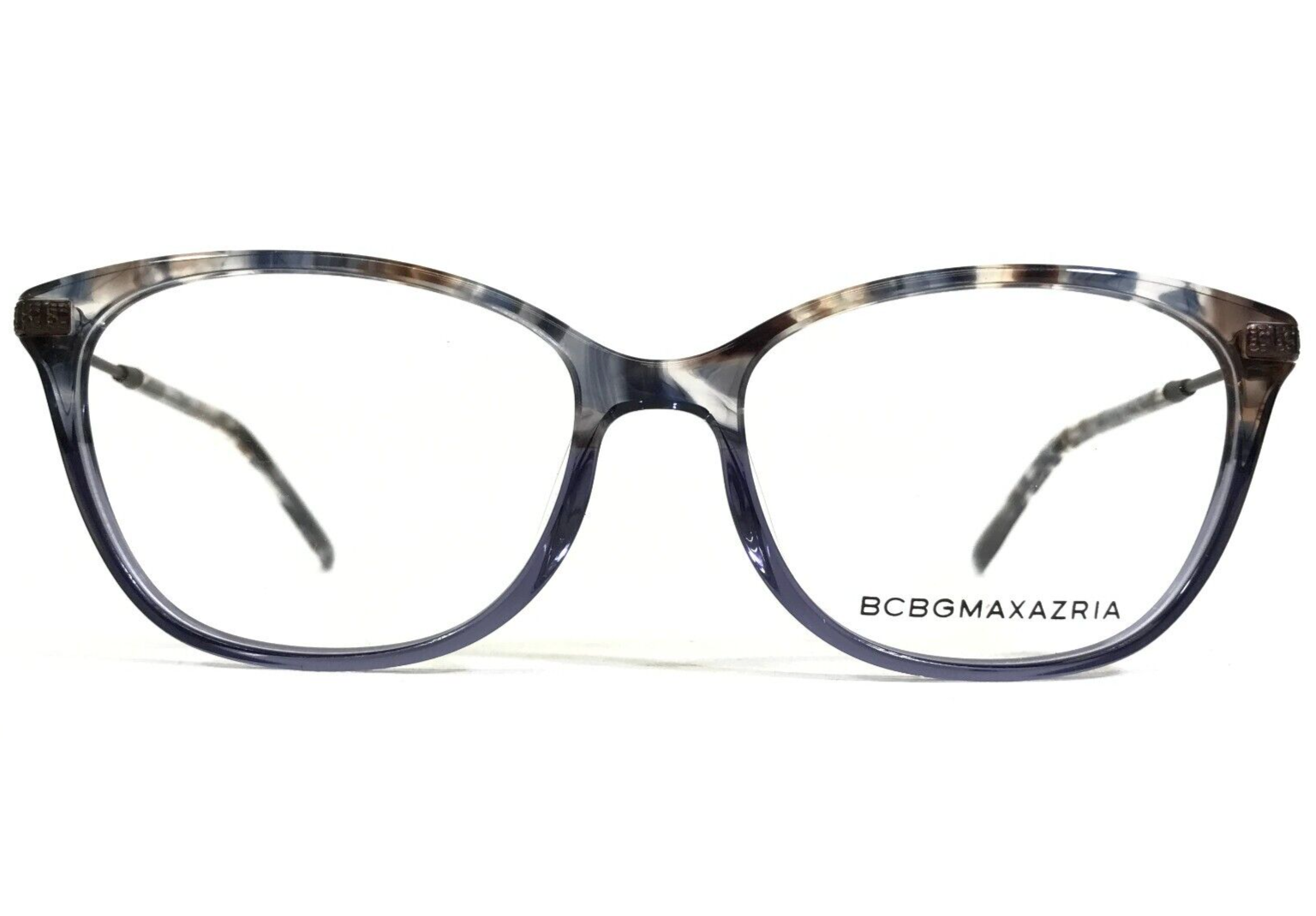 Primary image for BCBGMAXAZRIA Eyeglasses Frames ROWAN BLUE BROWN FADE Marble Cat Eye 54-16-135