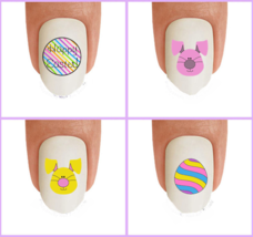 1 Set Color Egg Bunny Face Waterslide Nail Decal Transfers #MNMZ - $5.98