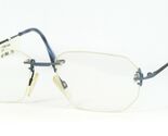 Vintage POSITIV 1018 NAVY BLUE EYEGLASSES GLASSES RIMLESS 53-14-140mm Ge... - $56.78