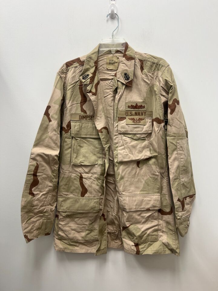 US MILITARY USGI COAT DESERT CAMO PATTERN COMBAT JACKET SHIRT - MEDIUM L... - $14.03