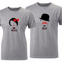 MR &amp; MRS Matching Design Couples T-Shirt Men&#39;s Women&#39;s Graphic Tee Tops - £13.91 GBP