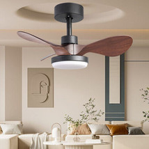 24 lnch Ceiling Fan with Lights Remote Control, Small Ceiling Fan 3 Reversible - £86.82 GBP