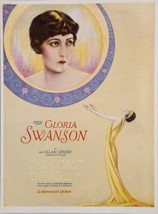 1925 Print Ad Silent Movie &quot;The Coast of Folly&quot; Actress Gloria Swanson Paramount - £45.09 GBP
