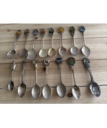 Vintage Souvenir Collector Spoons Mixed Lot of 15 Silver plated Cameo Au... - €29,41 EUR