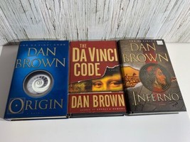 Lot of 3 Dan Brown Hard Cover Books Da Vinci, Inferno, Origin - £12.40 GBP