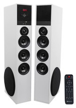 Tower Speaker Home Theater System w/Sub For Samsung NU6900 Television TV-White - £433.96 GBP