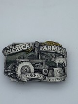 Siskiyou Belt Buckle The American Farmer Feeds The World Vintage 1983 - £23.96 GBP