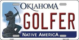 Golfer Oklahoma Novelty Metal License Plate LP-6225 - £15.94 GBP