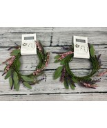 Spring Purple &amp; Pink Floral Wreath Garland NEW 2 packs 6 ft. each / 12 f... - £9.47 GBP