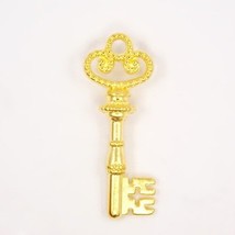 Skeleton Key Charms Shiny Gold Steampunk Pendants Trinity 2 Sided Findings 10 - £3.63 GBP