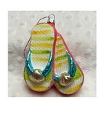Seaside Glass Gallery Fantastic Flip Flops Glass Christmas Ornament- NEW - $265.87 MXN