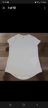 Isaac Mizrahi Live Essentials White Pima Cotton Crew Neck Tee Shirt Wome... - $480.68 MXN