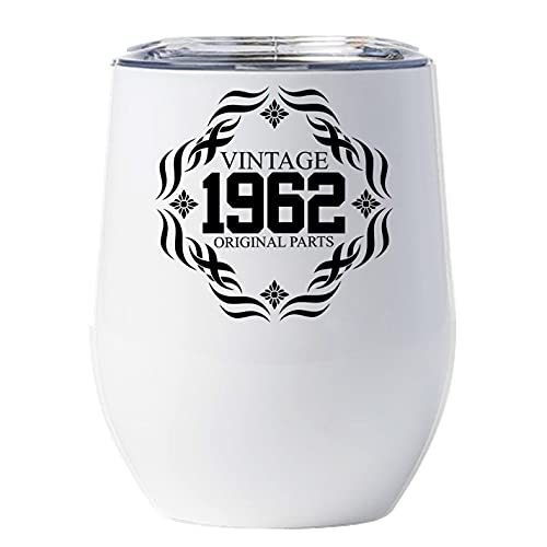 1962 Original Parts Wine Glass Tumbler 12oz Gift for Women, Men - 59 Years Old 5