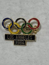 Five Rings Olympic Summer Games Souvenir Lapel Pin Los Angeles 1984 - $285.91 MXN