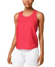 Calvin Klein Womens Performance Linen Twist Back Tank Top  X-Small  Watermelon - £30.69 GBP