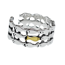 Fish Ring Against The Current Large Statement Ring Be Unique Adjustable Jewelry - £6.21 GBP